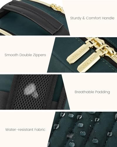 Laptop Backpack Purse for Women Work Travel Black OEKO-TEX STANDARD 100 Laptop Backpack Purse for Women College Black Qu