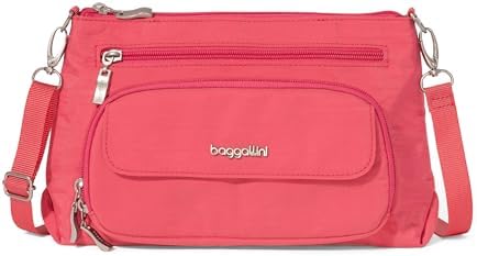 Baggallini Original RFID Protected Lightweight Nylon Zippered Travel Purse for Women ClimatePartner Certified