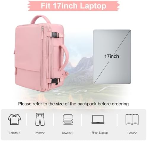 Hanples TSA Flight Approved Large Travel Backpack for Women and Men | Hanples Waterproof Anti-Theft Large Carry On Back