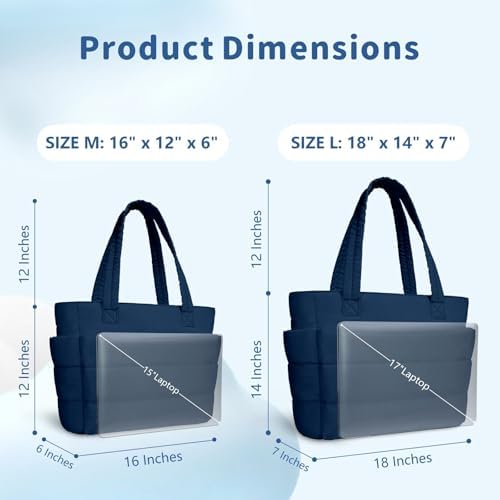 TOPDesign Lightweight Puffy Handbag for Women Travel TOPDesign Quilted Shoulder Bag for Women Work TOPDesign Puffer Tote