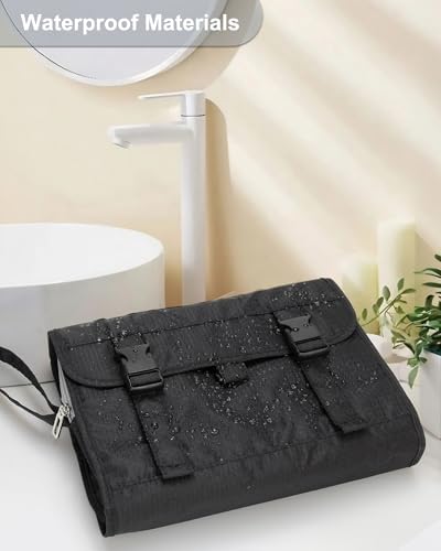 Relavel Travel Toiletry Bag for Men, Large Capacity Travel Kit, Hanging Toiletry Bag for Women