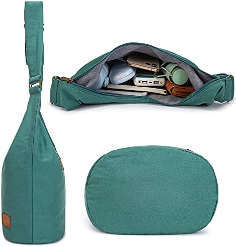 Coton Pose Women's Hippie Crossbody Bag - Top Zip Large Capacity Canvas Sling Bag - Handmade Jacquard Cloth