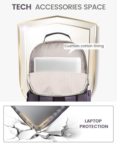 Laptop Backpack Purse for Women Work Travel Black OEKO-TEX STANDARD 100 Laptop Backpack Purse for Women College Black Qu