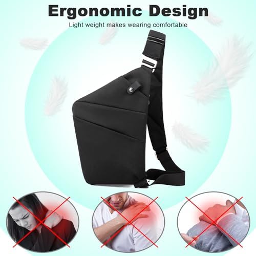 BIRDDIE Anti-Theft Travel Bag - Large Capacity Chest Sling Bag for Travel and Sports | BIRDDIE Anti-Theft Travel Bag -