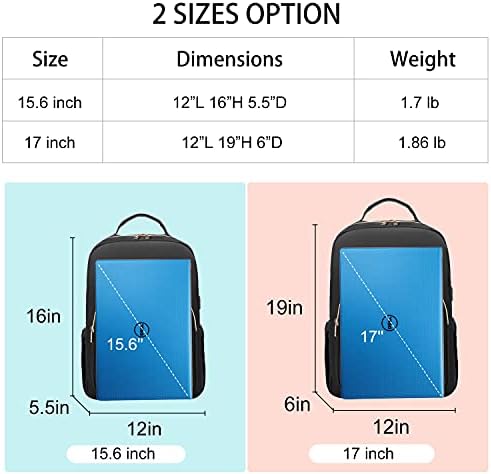 Laptop Backpack Purse for Women Work Travel Black OEKO-TEX STANDARD 100 Laptop Backpack Purse for Women College Black Qu