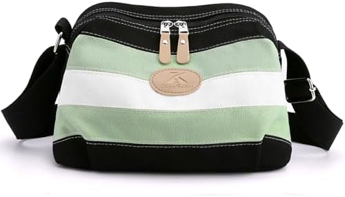 Sunshinejing Lightweight Crossbody Bag for Women | Casual Purses for Daily Travel | Small Canvas Bag with Adjustable Str