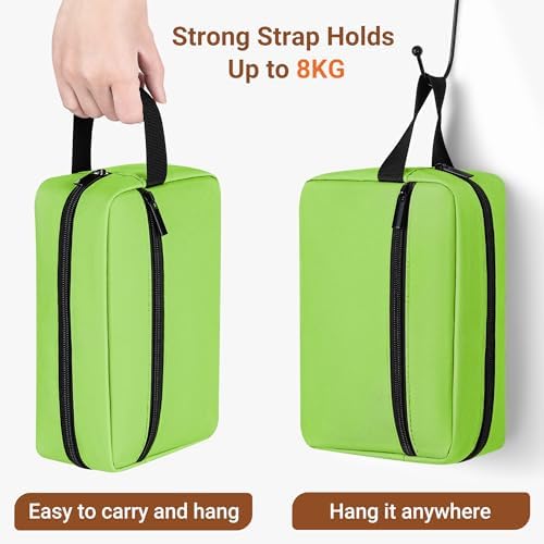 Elviros Lightweight Travel Toiletry Bag for Women and Men Travel Essentials Gifts for Men(Navy Blue) Global Recycled Sta