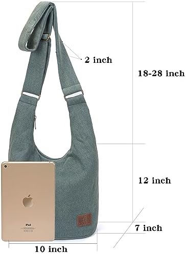 Coton Pose Women's Hippie Crossbody Bag - Top Zip Large Capacity Canvas Sling Bag - Handmade Jacquard Cloth