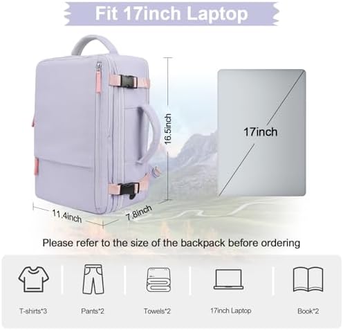 Hanples TSA Flight Approved Large Travel Backpack for Women and Men | Hanples Waterproof Anti-Theft Large Carry On Back