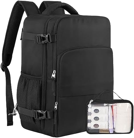Women's Flight Approved Travel Backpack with USB Charging, Lightweight & Waterproof, Ideal for College, Work and Travel