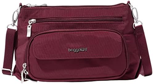 Baggallini Original RFID Protected Lightweight Nylon Zippered Travel Purse for Women ClimatePartner Certified