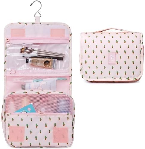 Narwey Beige Small Hanging Travel Toiletry Bag for Women Travel Bag Specifications: Makeup Bag Organizer, Cosmetics Bag - Image 51