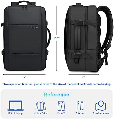 BANGE Expandable 35L Weekender Backpack for Men and Women | Waterproof 17.3inch Laptop Weekender Backpack for Men and W