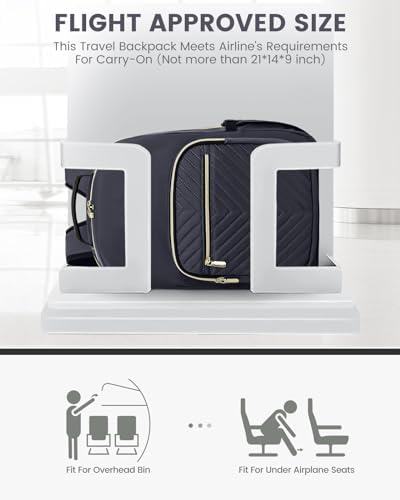 Laptop Backpack Purse for Women Work Travel Black OEKO-TEX STANDARD 100 Laptop Backpack Purse for Women College Black Qu