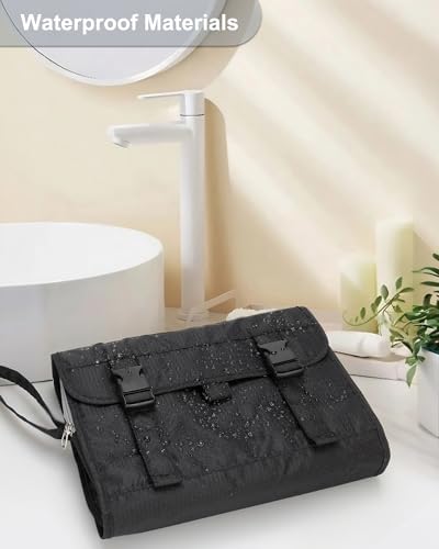 Relavel Travel Toiletry Bag for Men, Large Capacity Travel Kit, Hanging Toiletry Bag for Women