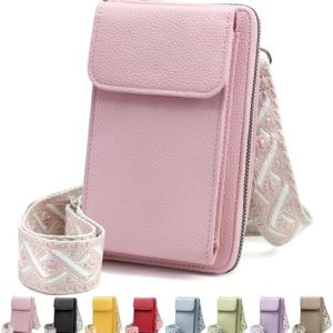 Women's Small PU Leather Crossbody Bag for Phone, 7 Inches | DBPBToU Women's PU Leather Crossbody Phone Purse, 7 Inches