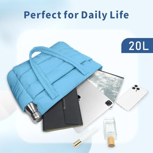 TOPDesign Lightweight Puffy Handbag for Women Travel TOPDesign Quilted Shoulder Bag for Women Work TOPDesign Puffer Tote