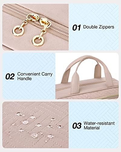 Toiletry Bag Smart Hanging Travel Makeup Organizer TSA Approved Transparent | Travel Makeup Organizer with Hanging Feat