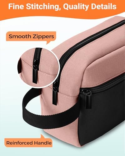 Elviros Lightweight Travel Toiletry Bag for Women and Men Travel Essentials Gifts for Men(Navy Blue) Global Recycled Sta