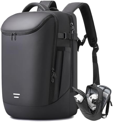 Men's Travel Backpack, 17.3 Inches Business Laptop, Water-Resistant, Carry on Airline Approved, USB Charger Port, 18x14x