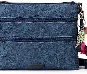 Sakroots Eco Twill Crossbody Purse - Eco Friendly Material For Everyday & Travel - Zipper Closure & Adjustable Strap