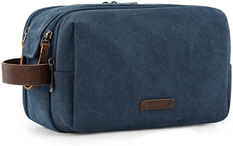 Men's Water-resistant Toiletry Bag - BAGSMART Dopp Kit Canvas Travel Organizer - Black - Large - Image 74