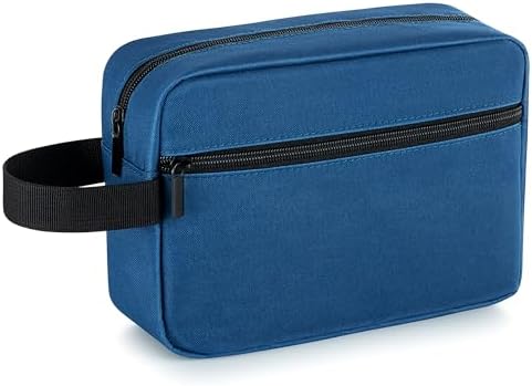Elviros Lightweight Travel Toiletry Bag for Women and Men Travel Essentials Gifts for Men(Navy Blue) Global Recycled Sta