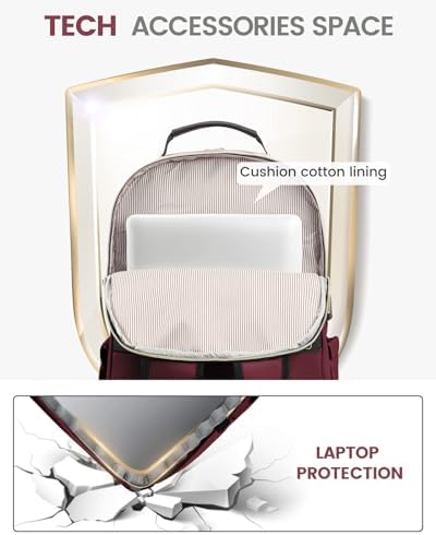 Laptop Backpack Purse for Women Work Travel Black OEKO-TEX STANDARD 100 Laptop Backpack Purse for Women College Black Qu