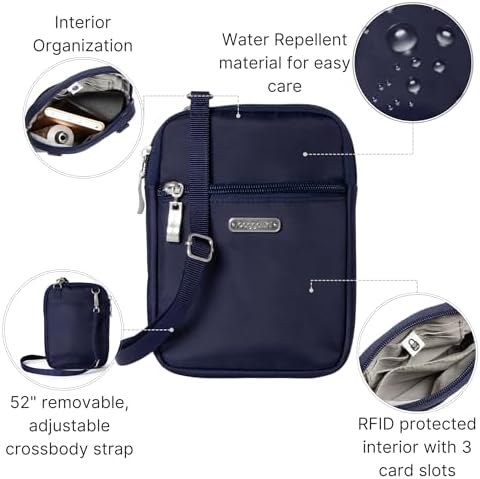 Baggallini Women's Essential Mini Crossbody Bag + Size & Color + Versatile & Stylish + Travel & Daily Use + Fashionable