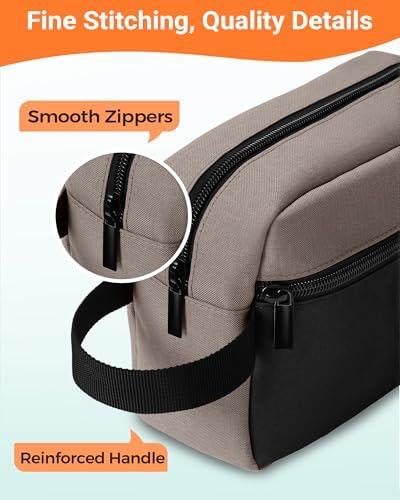 Elviros Lightweight Travel Toiletry Bag for Women and Men Travel Essentials Gifts for Men(Navy Blue) Global Recycled Sta