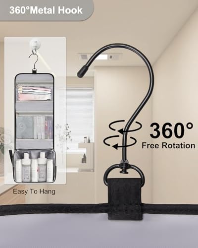 Relavel Travel Toiletry Bag for Men, Large Capacity Travel Kit, Hanging Toiletry Bag for Women