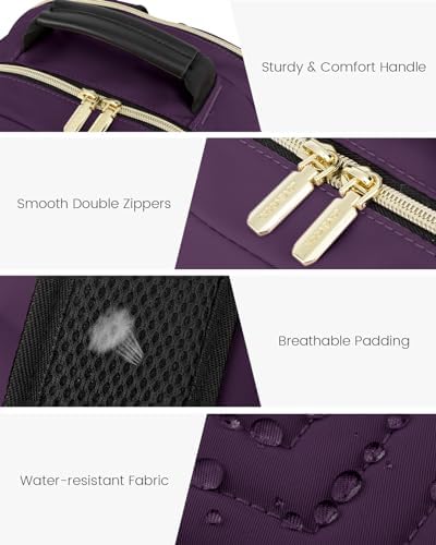 Laptop Backpack Purse for Women Work Travel Black OEKO-TEX STANDARD 100 Laptop Backpack Purse for Women College Black Qu