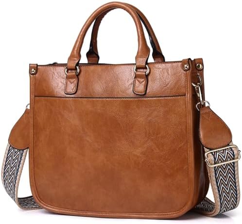 AUYOCO Vegan Leather Crossbody Bags for Women Handbag with Guitar Strap Zipped Pockets AUYOCO Vegan Leather Crossbody