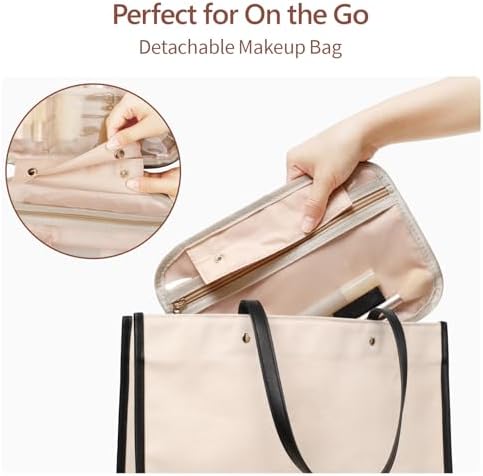 Hanging Travel Bag for Toiletries Quilted Plaid Waterproof Makeup Organizer Brown (M) Smart Large Compartments Toiletr