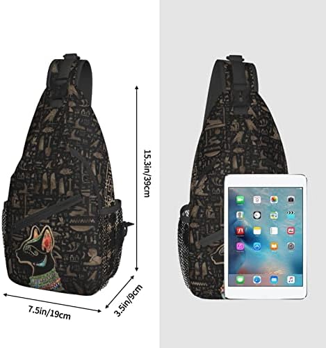 ASYG Egyptian Sling Bag Casual Backpack Crossbody Daypack Casual Use Men Women Multifunctional Style