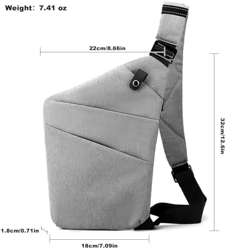 BIRDDIE Anti-Theft Travel Bag - Large Capacity Chest Sling Bag for Travel and Sports | BIRDDIE Anti-Theft Travel Bag -