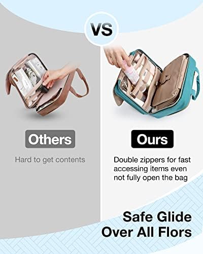 Toiletry Bag Smart Hanging Travel Makeup Organizer TSA Approved Transparent | Travel Makeup Organizer with Hanging Feat