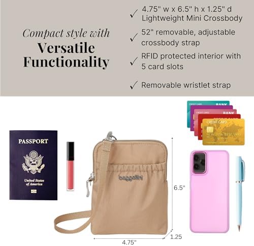 Baggallini Womens Bryant Pouch With RFID Handbags | Beach | One Size US