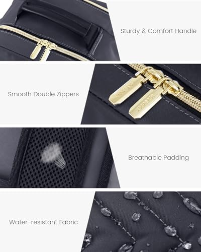 Laptop Backpack Purse for Women Work Travel Black OEKO-TEX STANDARD 100 Laptop Backpack Purse for Women College Black Qu