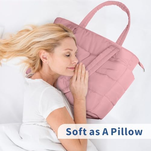 TOPDesign Lightweight Puffy Handbag for Women Travel TOPDesign Quilted Shoulder Bag for Women Work TOPDesign Puffer Tote