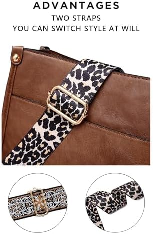 AUYOCO Vegan Leather Crossbody Bags for Women Handbag with Guitar Strap Zipped Pockets AUYOCO Vegan Leather Crossbody