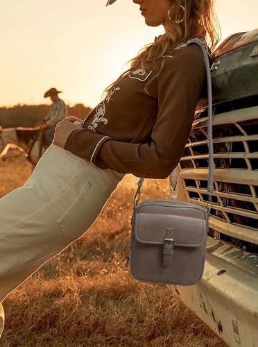 Goinsound Vegan Leather Crossbody Bag for Women & Men | Vintage Design Crossbody Shoulder Purse with Card Slots | Goins