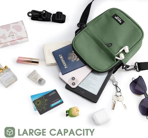 KALIDI Multi Position Crossbody Sling Bag for Women Men with Adjustable Strap