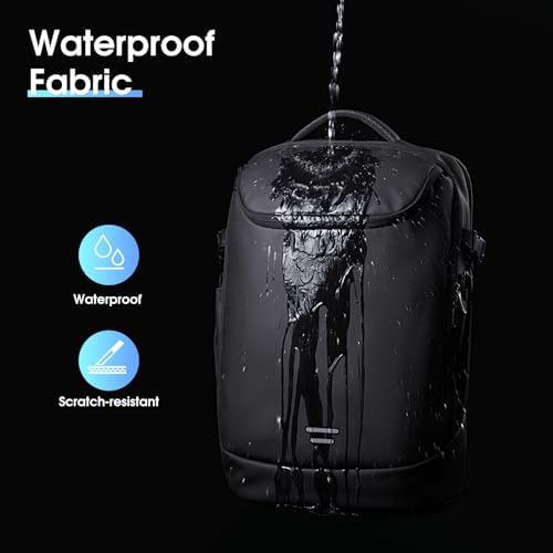 Men's Travel Backpack, 17.3 Inches Business Laptop, Water-Resistant, Carry on Airline Approved, USB Charger Port, 18x14x