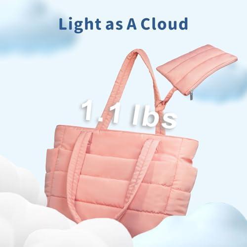 TOPDesign Lightweight Puffy Handbag for Women Travel TOPDesign Quilted Shoulder Bag for Women Work TOPDesign Puffer Tote