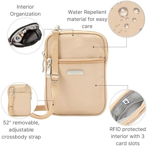 Baggallini Women's Essential Mini Crossbody Bag + Size & Color + Versatile & Stylish + Travel & Daily Use + Fashionable