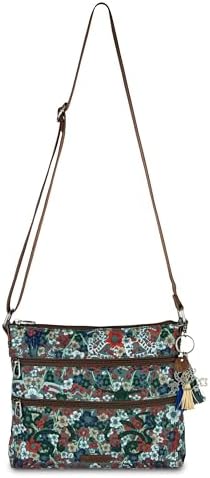 Sakroots Eco Twill Crossbody Purse - Eco Friendly Material For Everyday & Travel - Zipper Closure & Adjustable Strap
