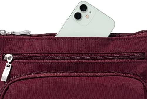 Baggallini Original RFID Protected Lightweight Nylon Zippered Travel Purse for Women ClimatePartner Certified