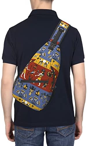 ASYG Egyptian Sling Bag Casual Backpack Crossbody Daypack Casual Use Men Women Multifunctional Style