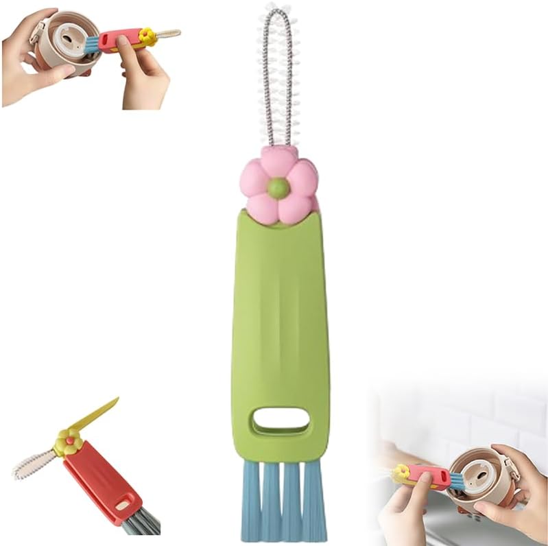 3 in 1 Lid Cleaning Brushes - Multifunctional Insulation Bottle Cleaning Tools for Home Kitchen Cup Cleaning | 2025 Mul